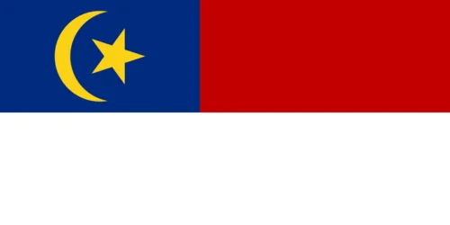 The official flag of Melaka, a state in Malaysia